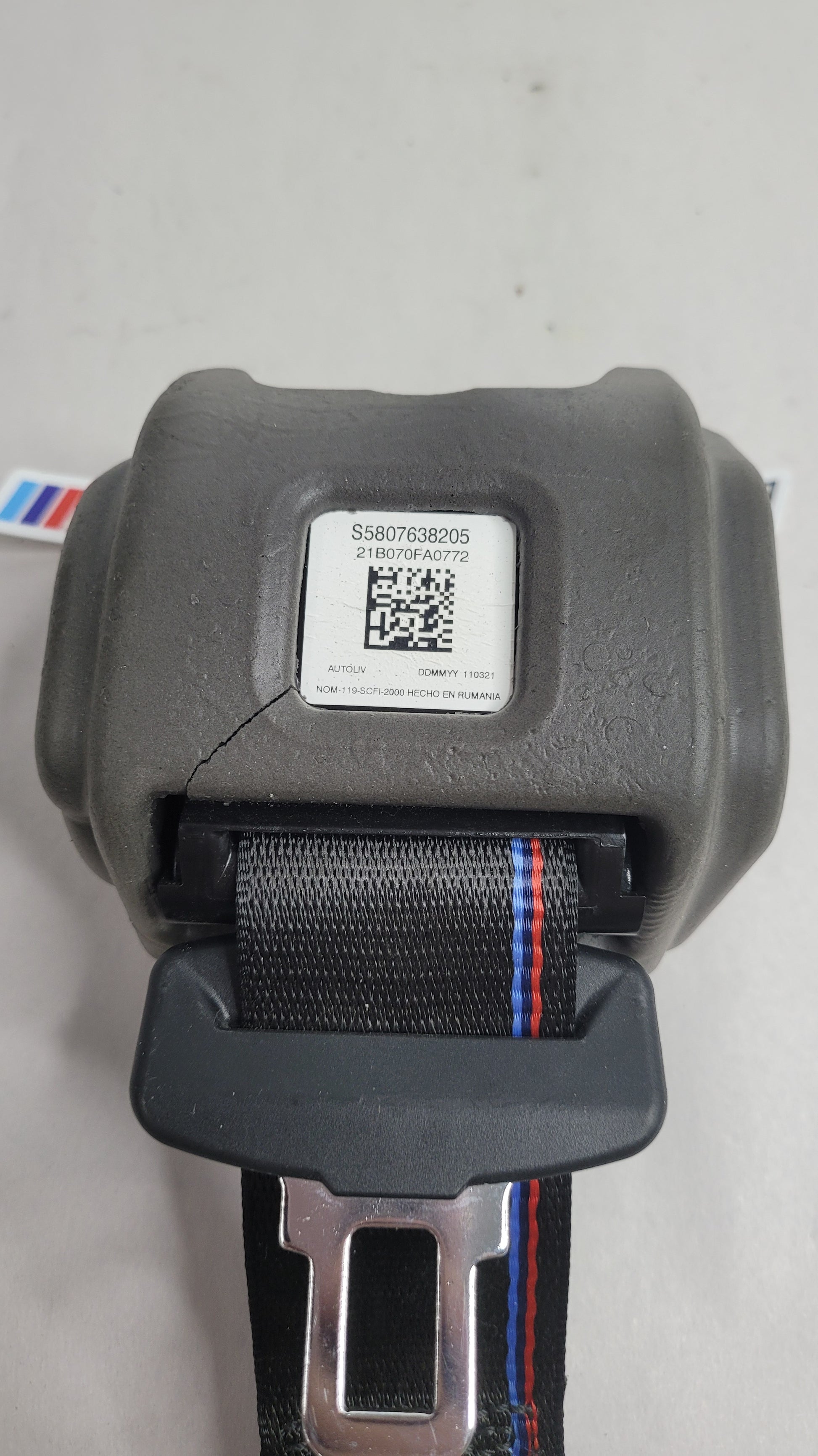 BMW M3 SERIES G20 G80 REAR CENTRE SEATBELT S5807638205 - MPerformance.parts
