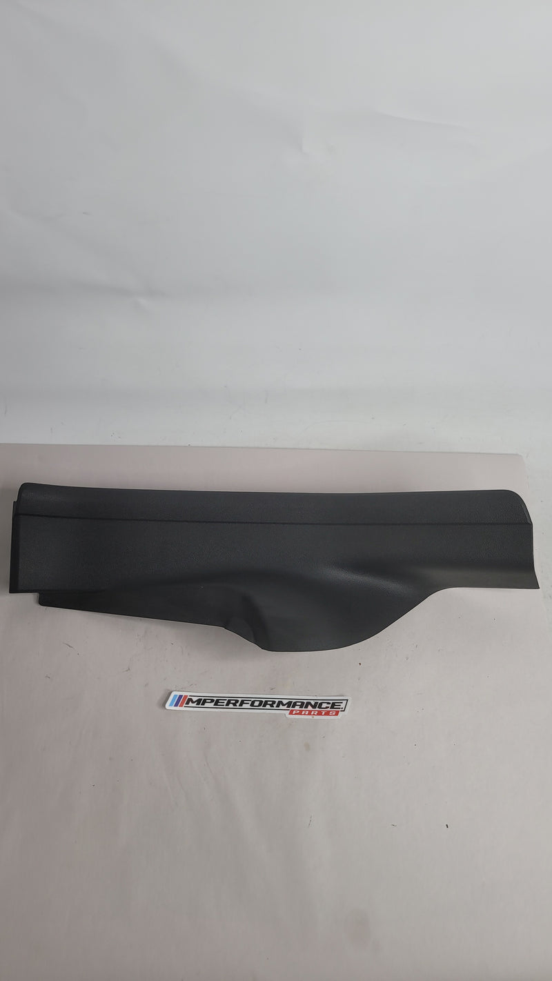 BMW 3 Series rear left door trim panel for G80 M3, 2018-2024, showing textured surface and mounting details.
