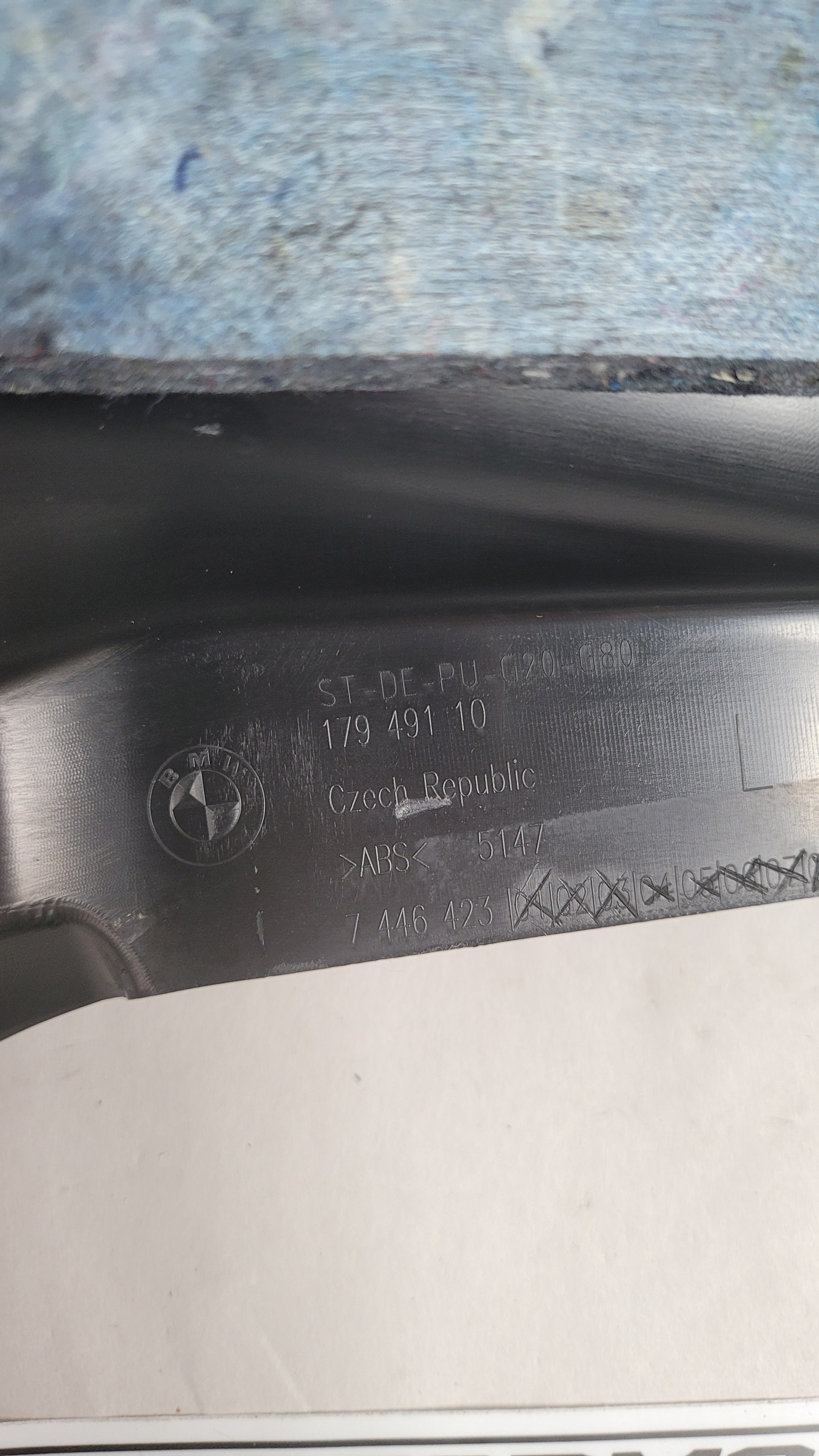 BMW 3 SERIES Rear Door Trim Panel LH 2018-2024 7446423 G80 M3 - MPerformance.parts