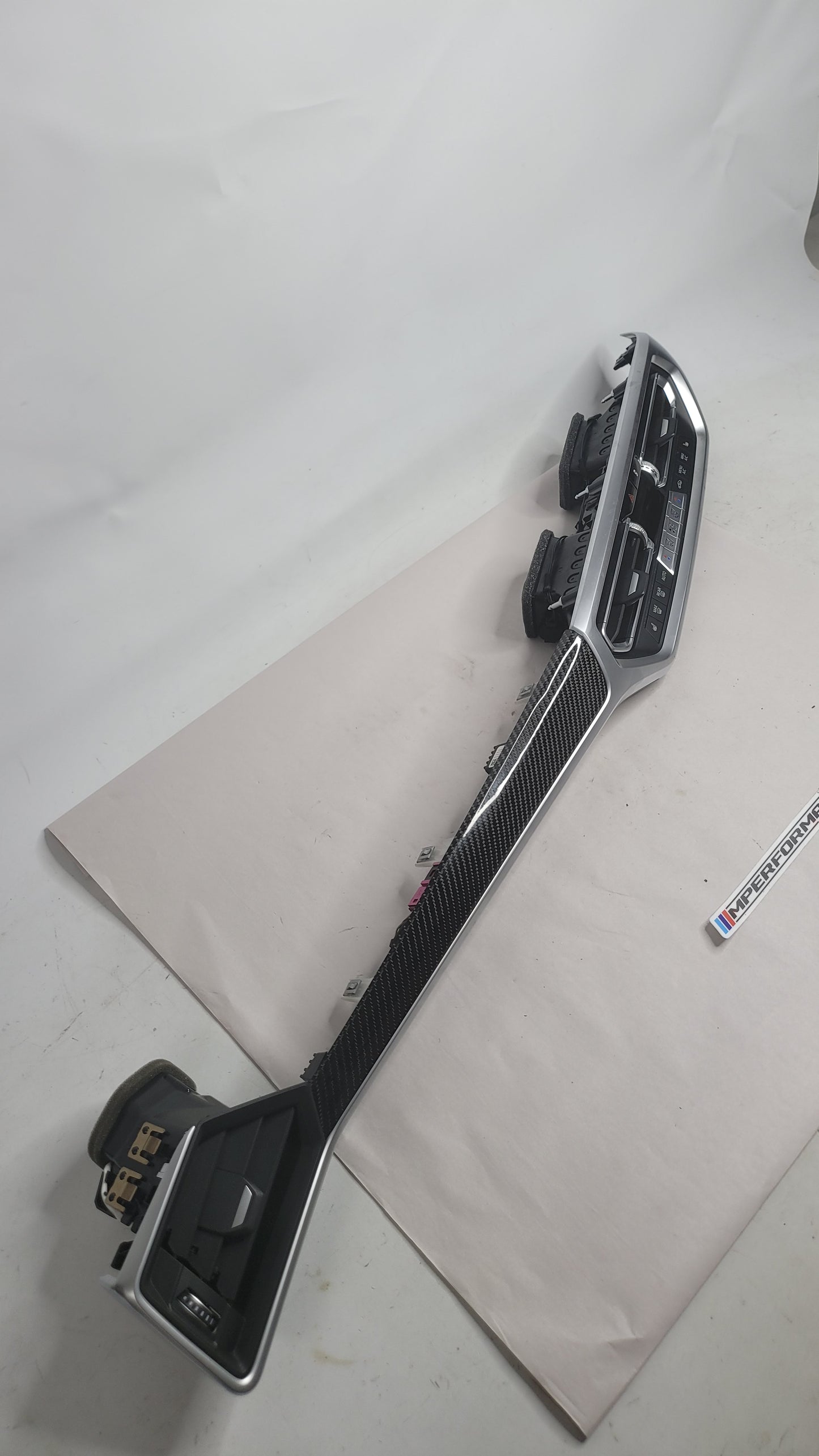 BMW 3 SERIES AC AIR CON HEAT CONTROL PANEL DASHBOARD TRIM CARBON 9855409 G80 - MPerformance.parts