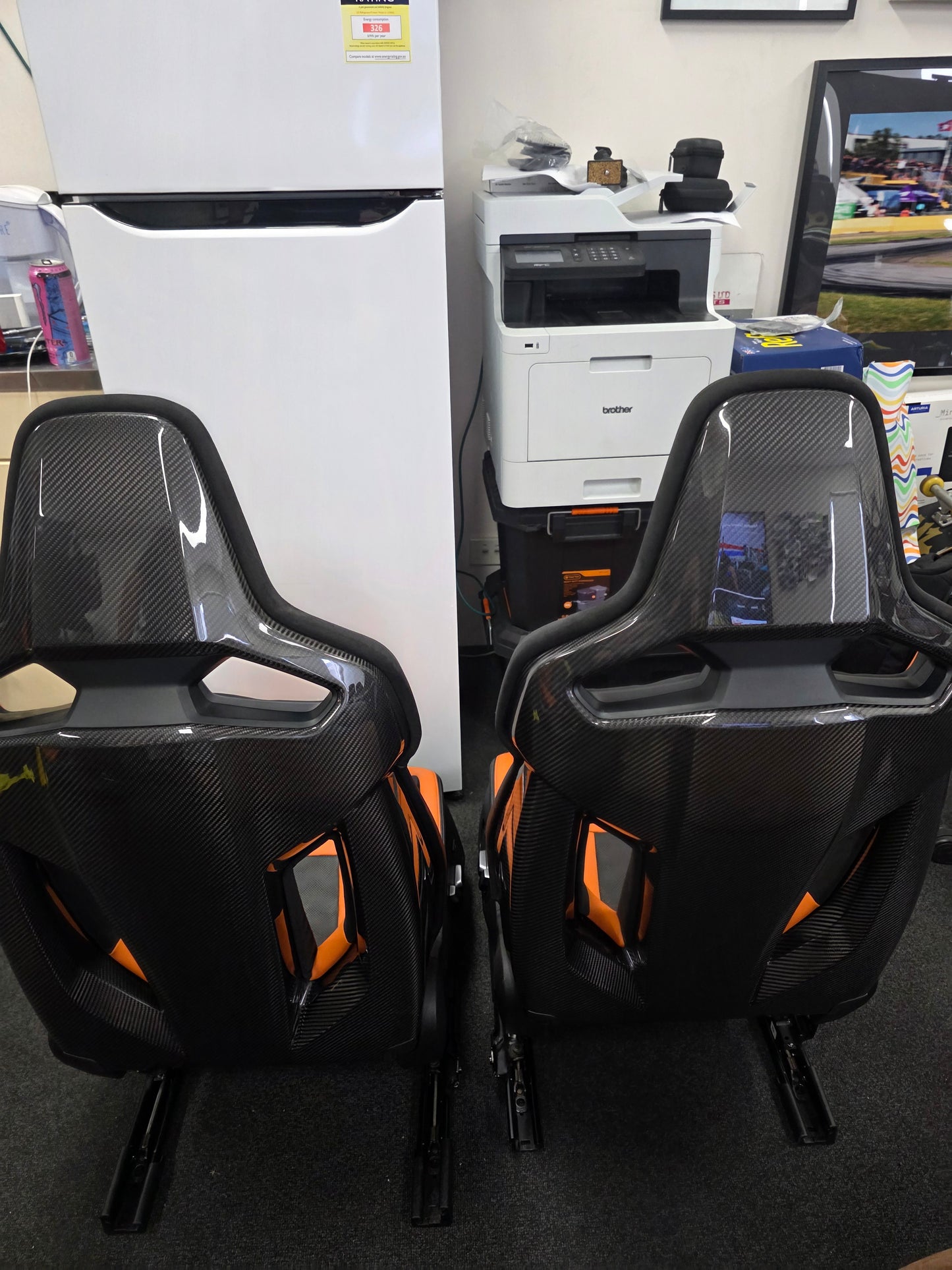 G80 M3 Kyalami Orange Carbon Bucket Seats - MPerformance.parts