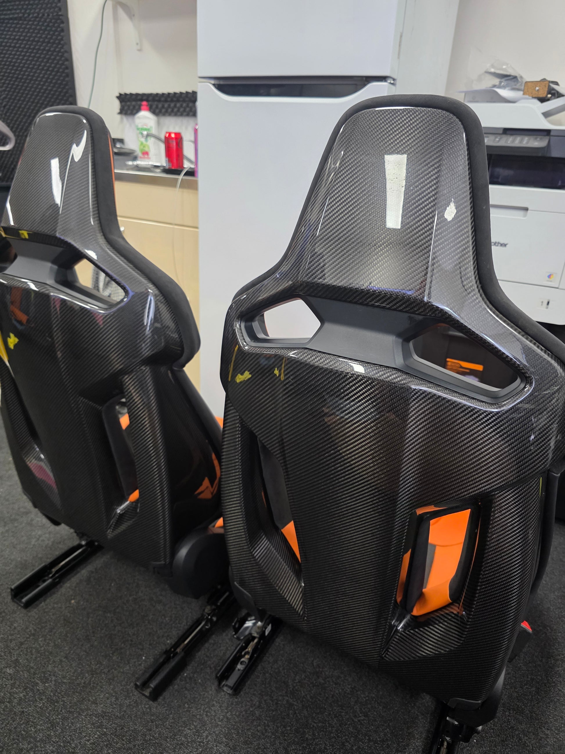 G80 M3 Kyalami Orange Carbon Bucket Seats - MPerformance.parts