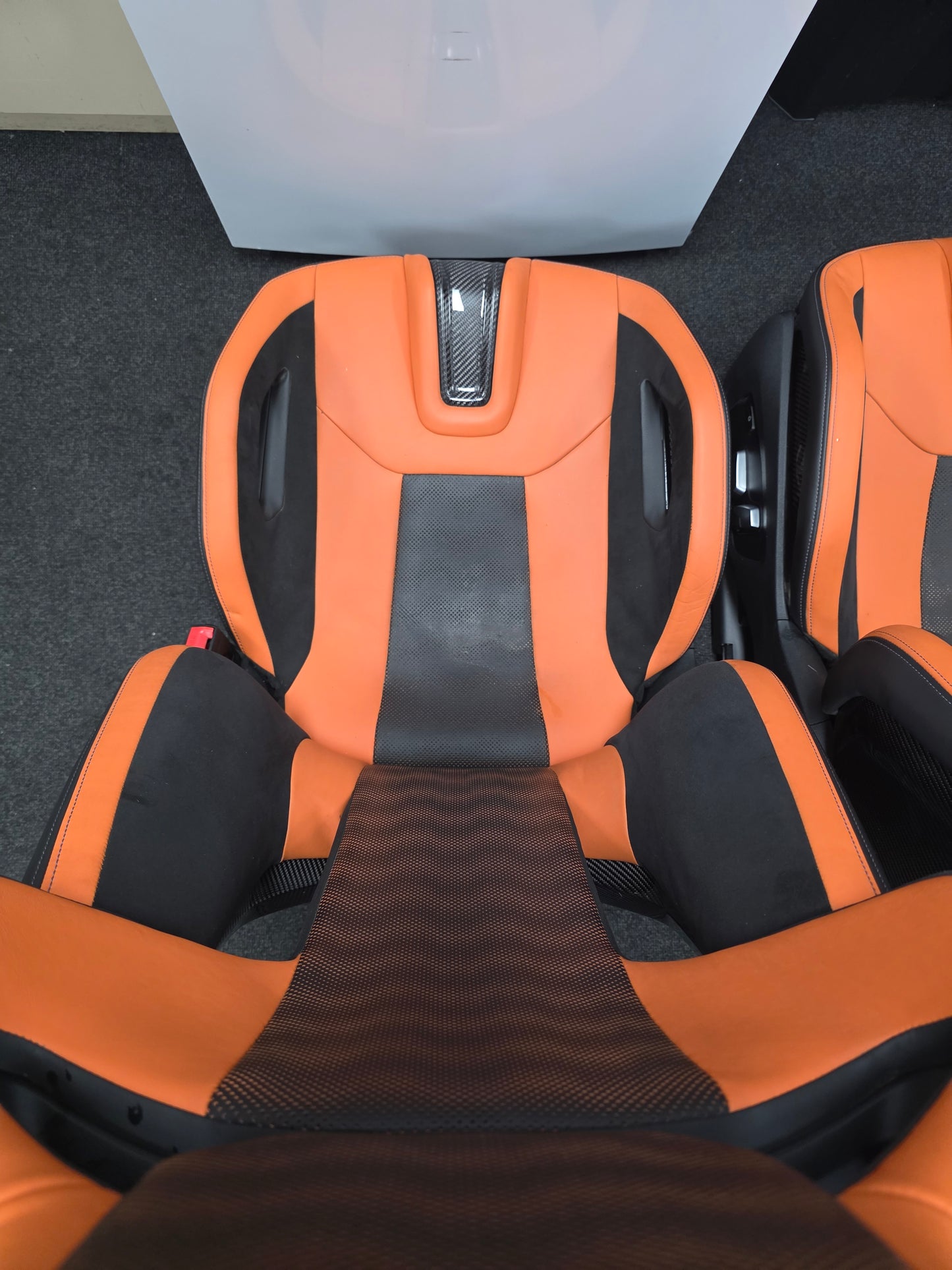 G80 M3 Kyalami Orange Carbon Bucket Seats - MPerformance.parts