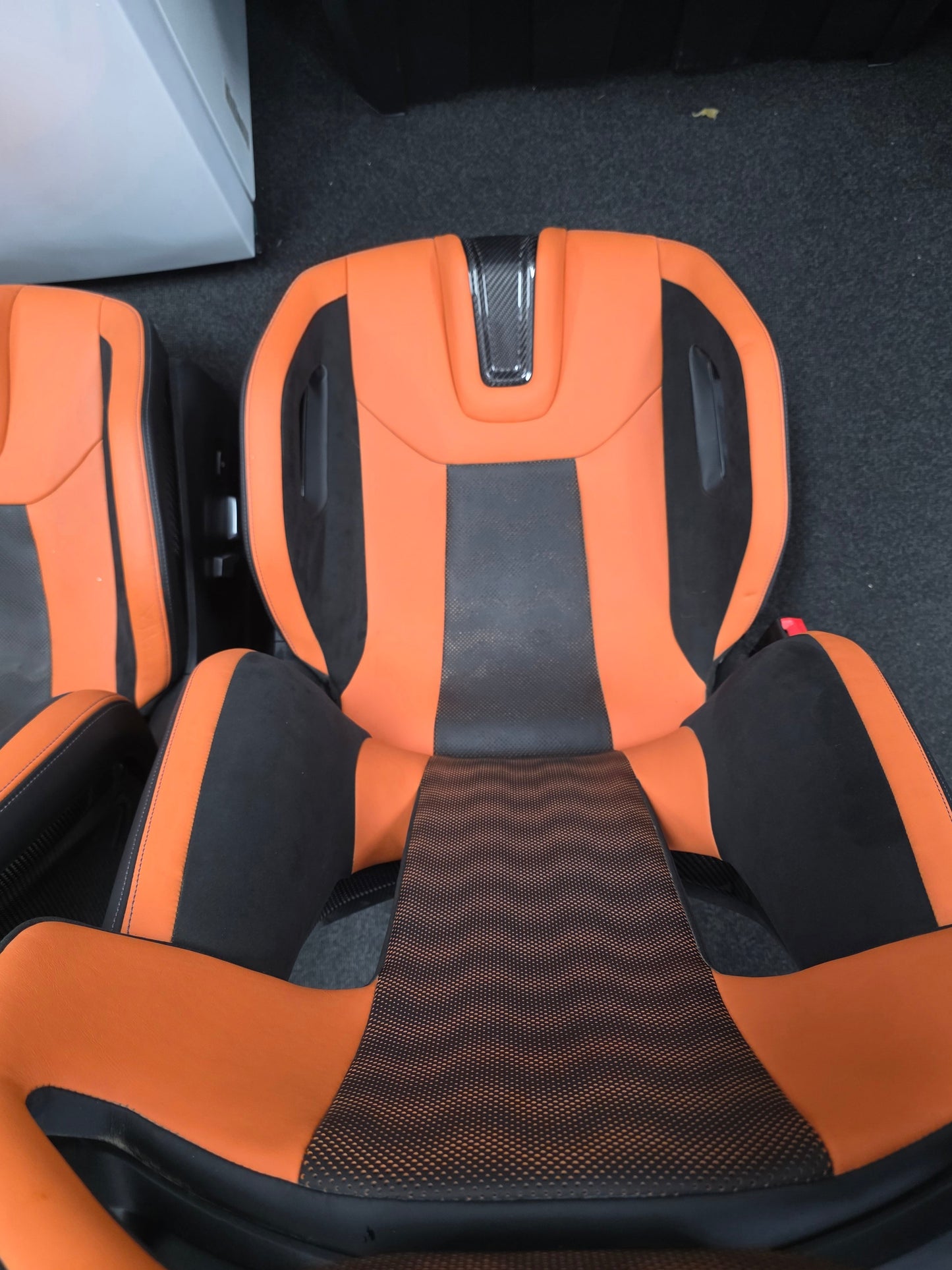G80 M3 Kyalami Orange Carbon Bucket Seats - MPerformance.parts
