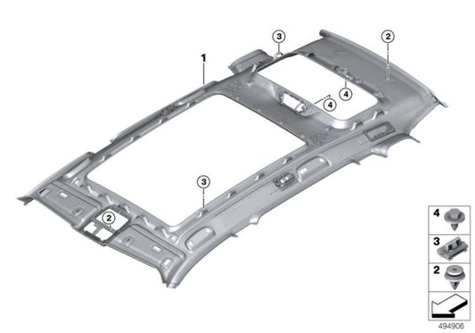 BMW X7 G07 Headliner Roof Panoramic Alcantara OEM