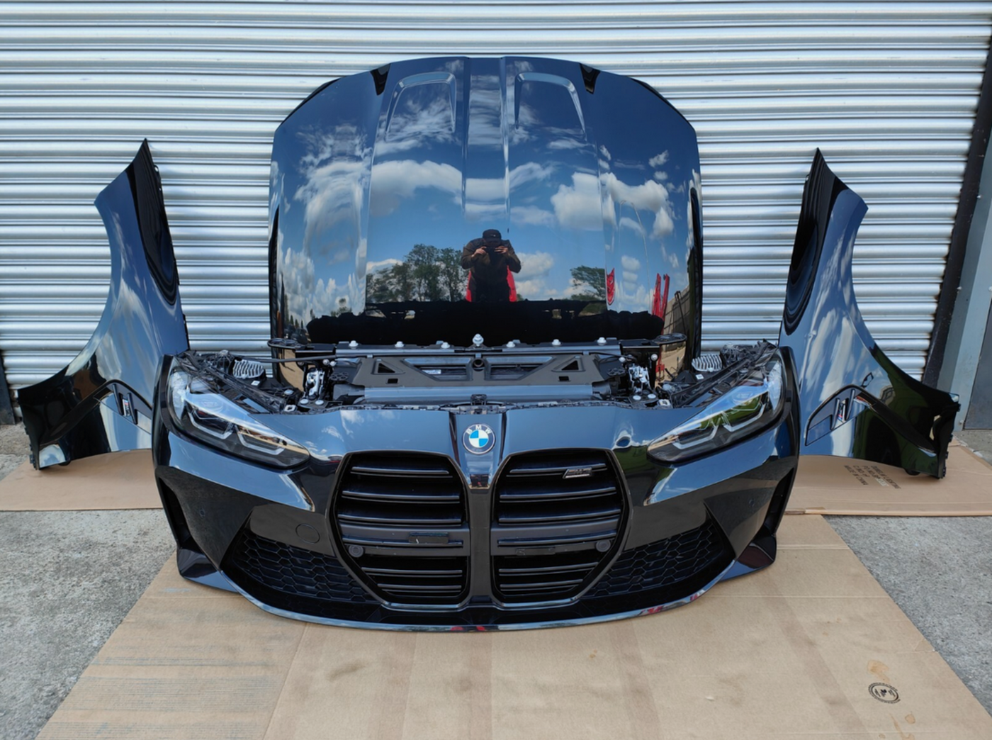 BMW M3 G80 / G81 / G82 / G83 Competition Complete Front Clip - Headlights, Bonnet, Guards & Radiator Assembly (475 Sapphire Black)
