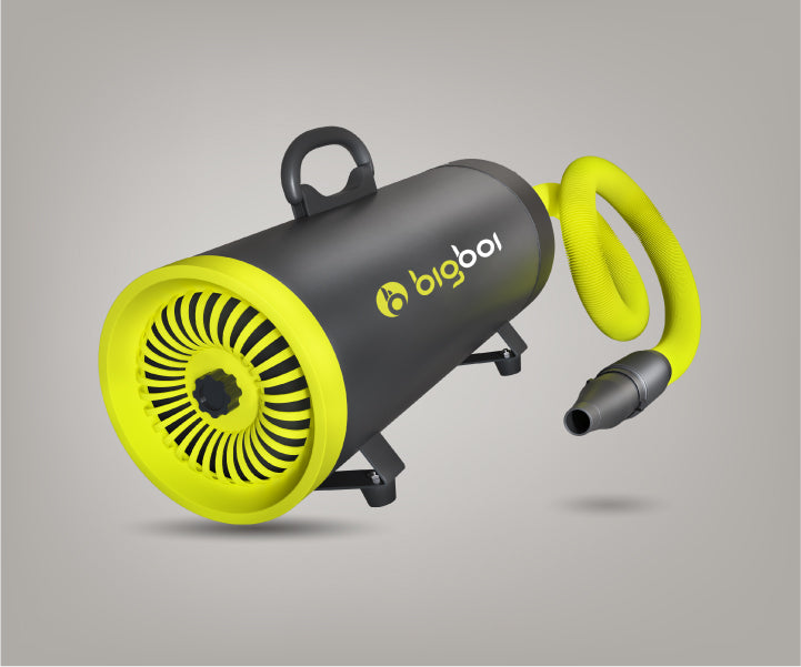 BigBoi BLOWR MINI+ automotive car dryer blowR, compact handheld device with nozzle for quick vehicle drying.