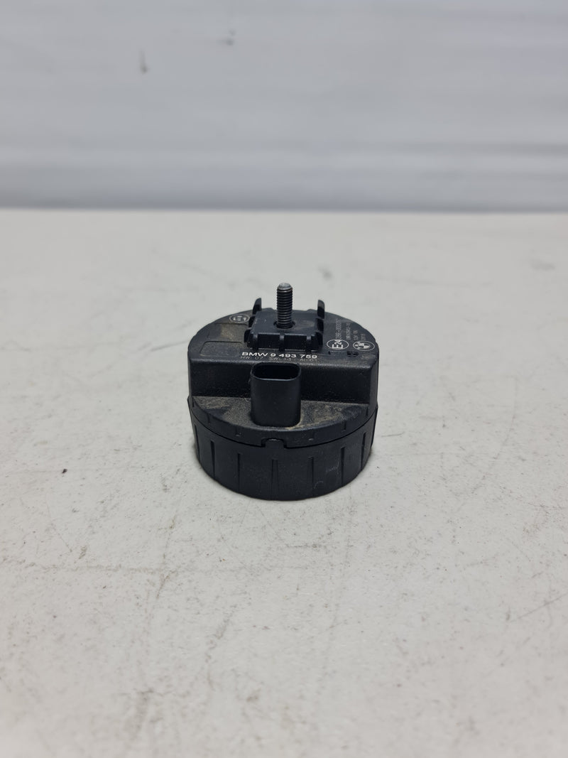 BMW anti-theft alarm control unit for 2009-2020 models, part number 65759493759, shown in a close-up view with connection ports