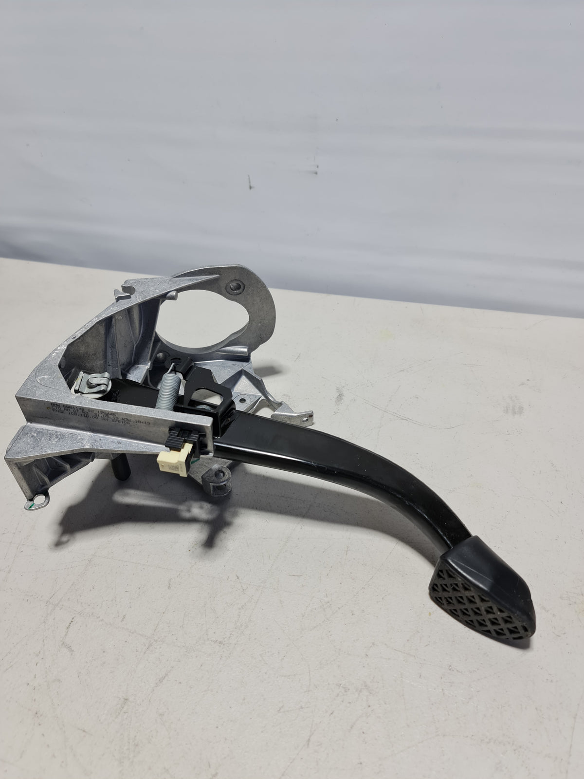 BMW M2 F87 2017 RHD automatic brake pedal, genuine replacement part, with textured surface for improved pedal grip.