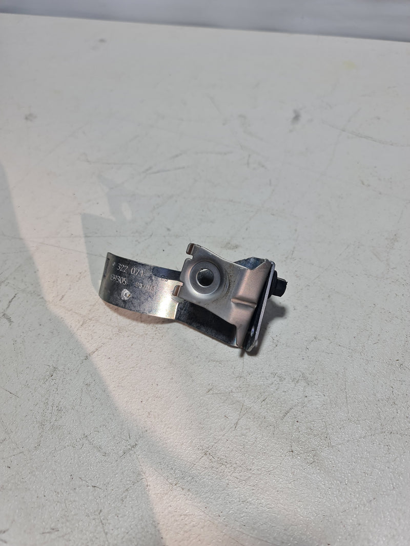 BMW M4 F83 3.0 petrol twin-turbo auxiliary water pump bracket, showing the part mounted on the pump assembly.