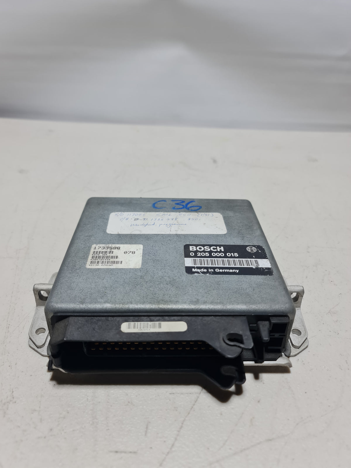 BMW EML control unit for 1988-1994 models, part number 12-71-1-733-601, showing the electronic module with connectors.