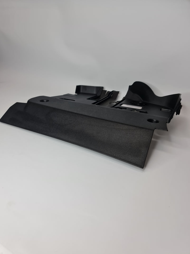 Genuine BMW F30/F31/F32/F33/F36 3 Series footwell trim panel, black plastic interior trim piece with textured finish.