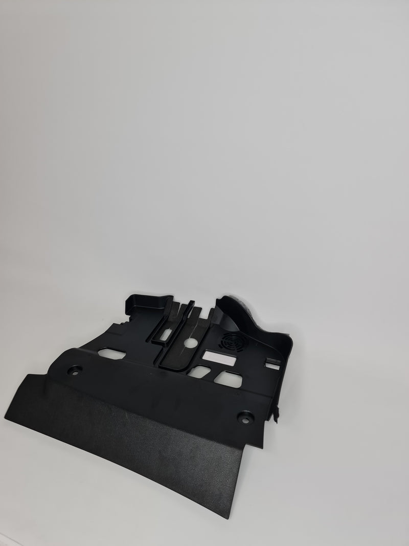 BMW F30/F31/F32/F33/F36 3 Series genuine footwell trim panel, black plastic with textured finish showcasing installation area.
