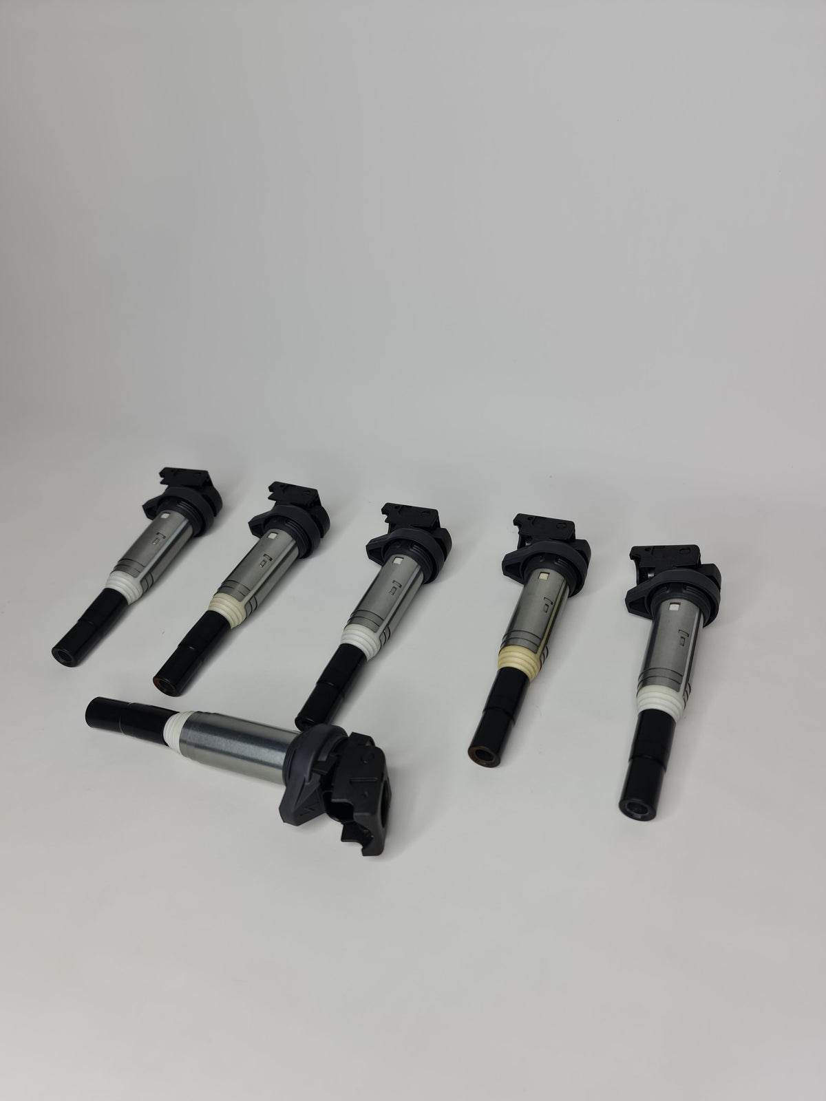Set of six BMW Delphi ignition coils for models 2001-2020, with part number 12-13-8-616-153, shown in the image.