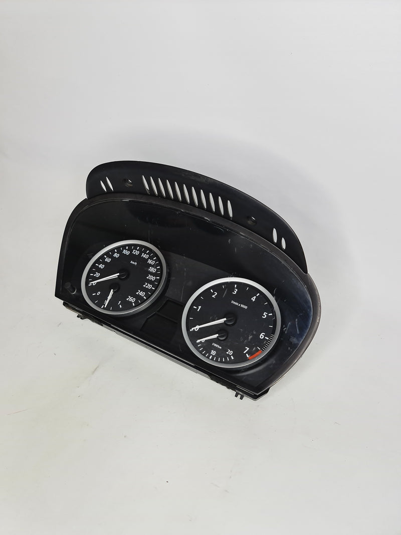 Original BMW 5 Series E60 instrument panel with speedometer and tachometer for 2003 model, part number 62116937610.