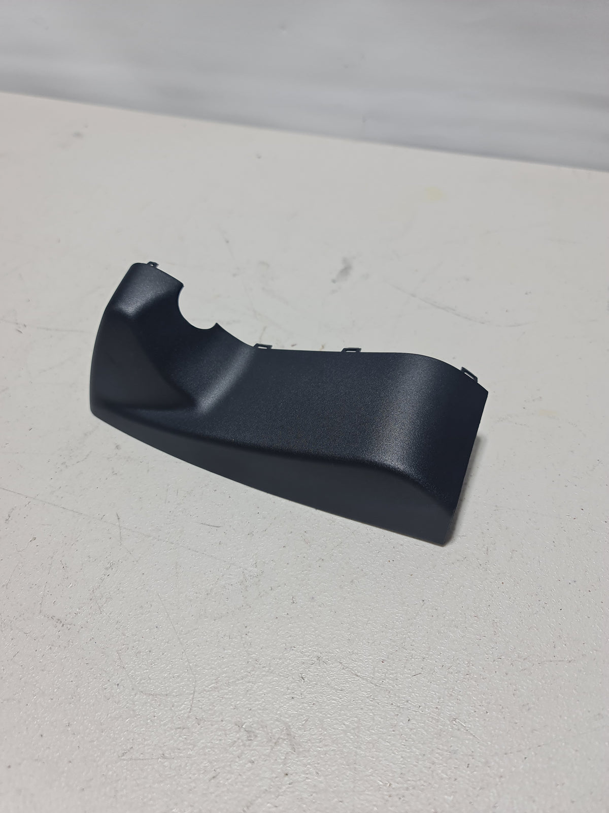 BMW 5 Series interior rear view mirror cover trim panel, black plastic with textured finish, part number 9234372.