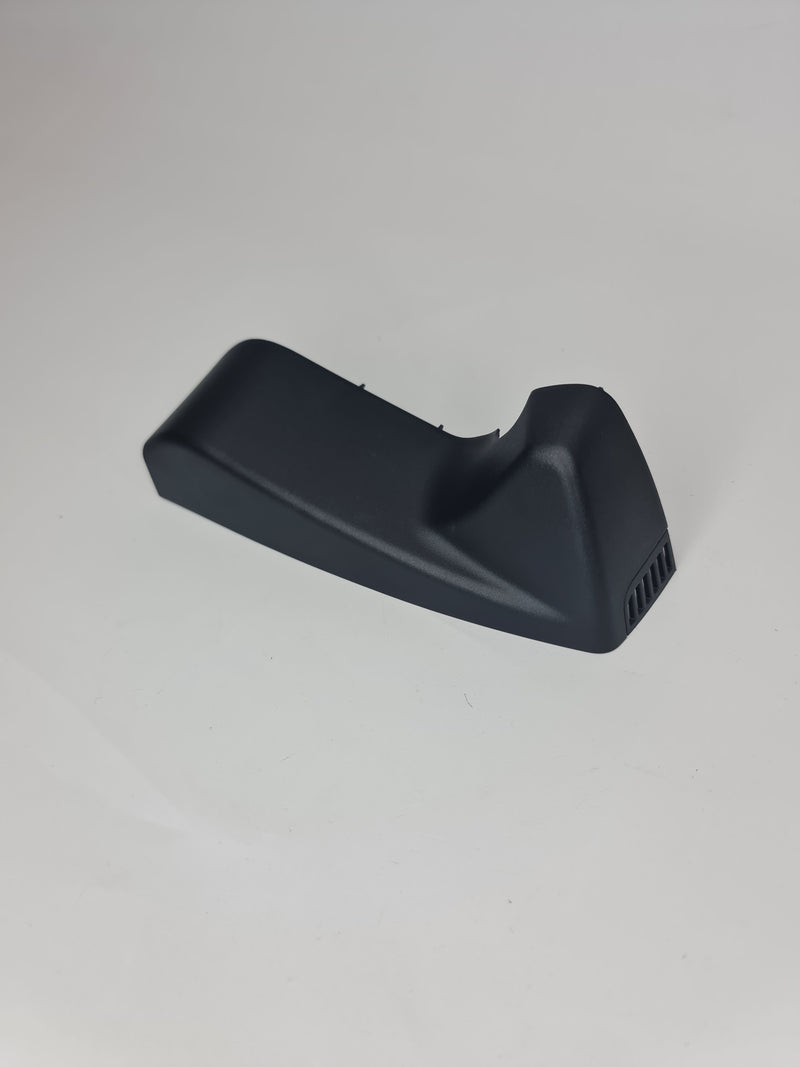 BMW X6 F16 interior rear view mirror surround cover trim, black plastic, fits 2015 model, with textured finish.