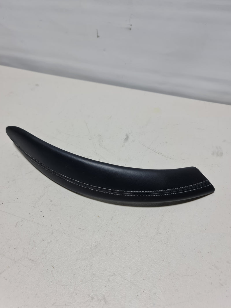BMW F80 F82 M3 M4 left front door panel pull handle in black leather, featuring a sleek and durable design.