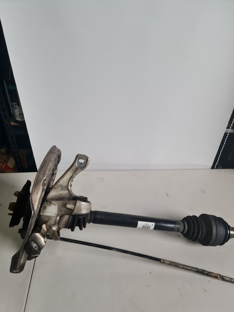 BMW F80 F82 M3 M4 M2 rear left axle assembly with knuckle and hub, OEM output shaft for BMW models 2015-2020.