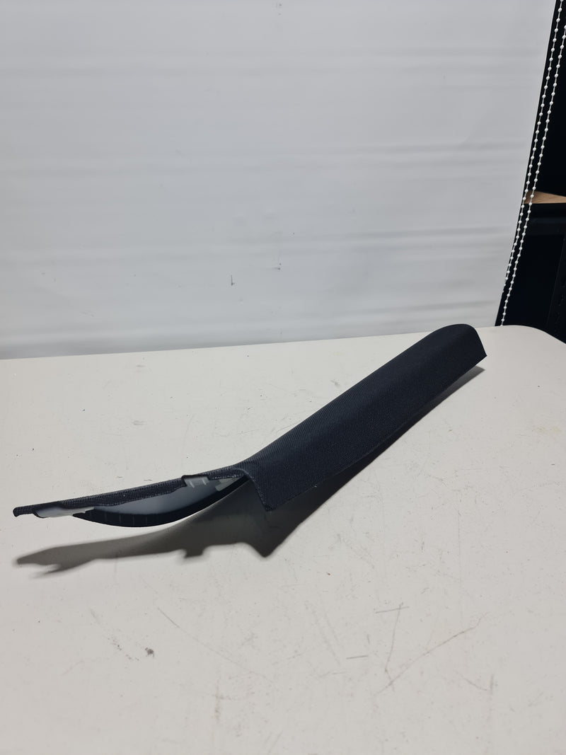 BMW M4 F82 right side A-pillar trim panel cover, black plastic interior component for 2017 Competition model.