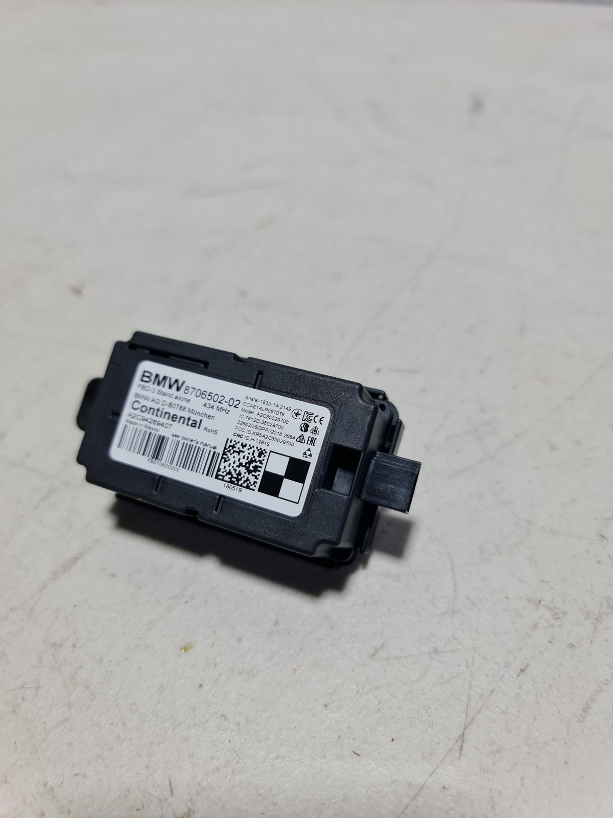 BMW 1Series F20 hatchback 2013-2018 wireless radio remote receiver control module, 434MHz, for BMW vehicle radio system.