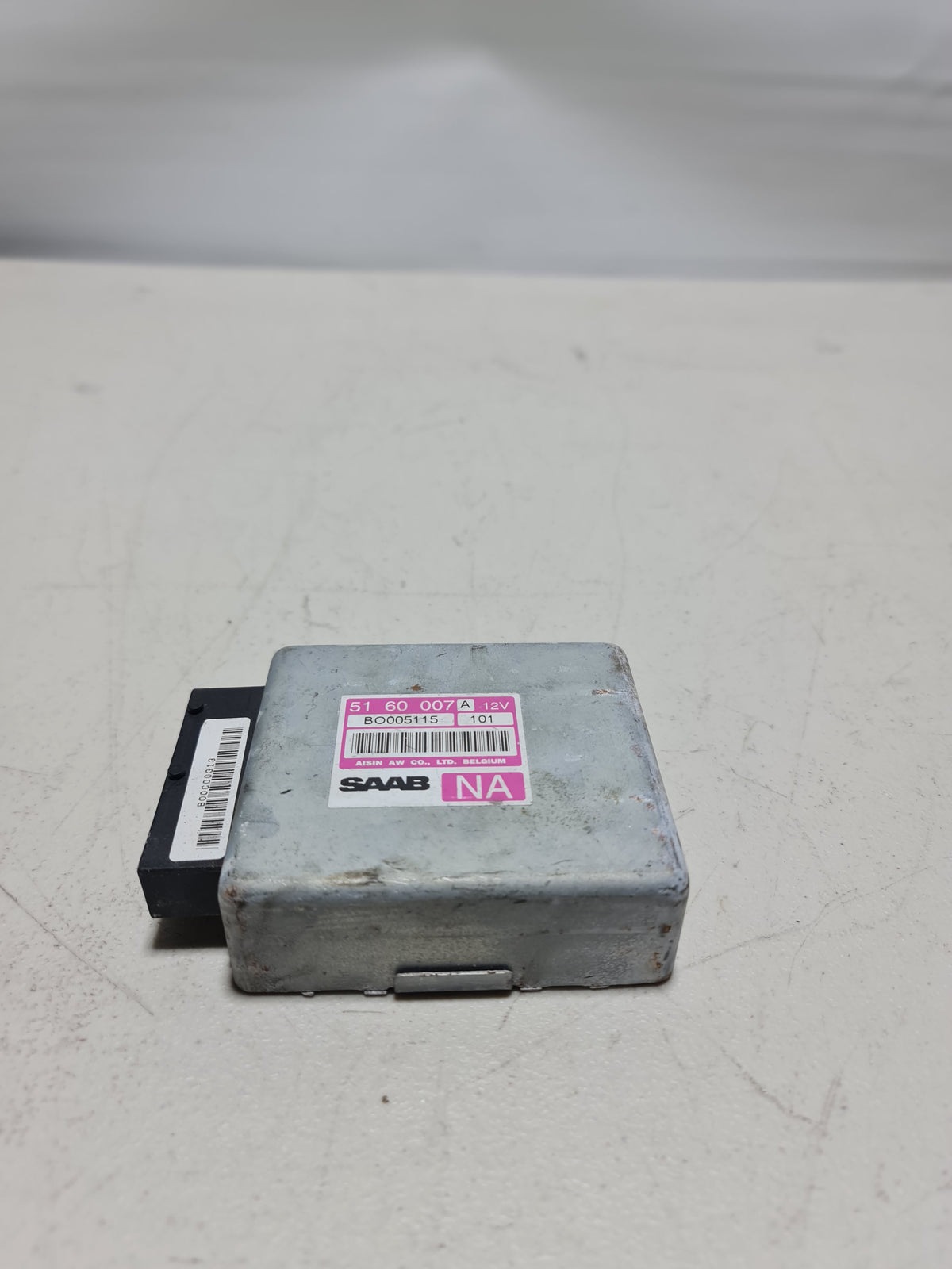 BMW Transmission Control Module for 2000-2001 Saab 9-5, P/N 5160007A, showing the electronic control unit with connectors.