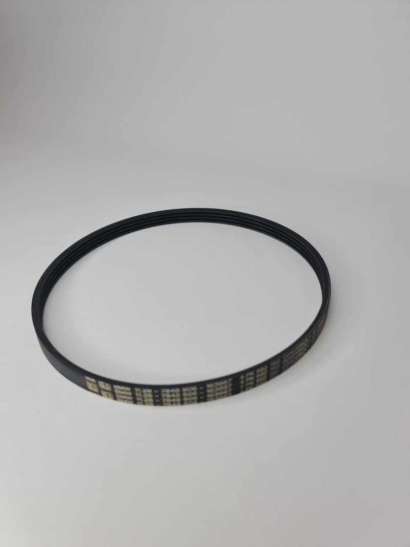 BMW V-ribbed belt for 2015-2020 models, ribbed V-belt replacement part, black rubber with ribbed design.