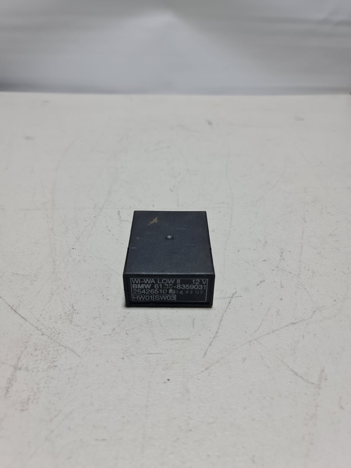 BMW 3 Series Z3 E36 windshield wiper washer control module, OEM part 8359031, close-up of the switch unit with wiring.