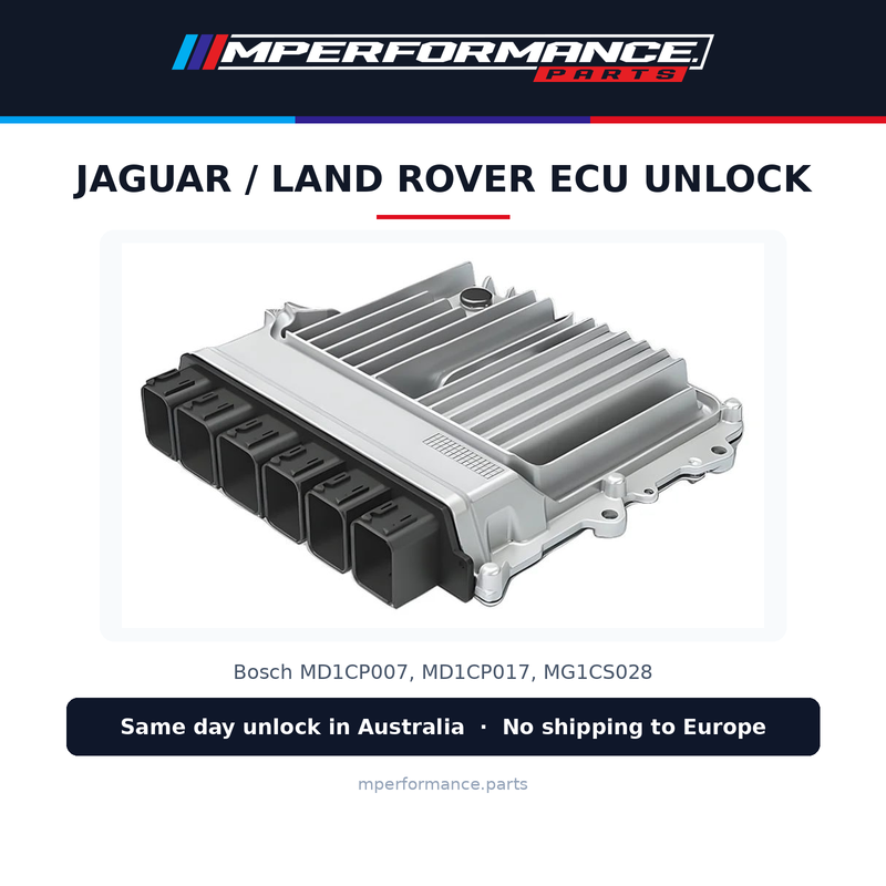Jaguar / Land Rover ECU Bench Unlock Service - Bosch MD1CP007 / MD1CP017 / MG1CS028. Same day unlock in Australia, no shipping to Europe.