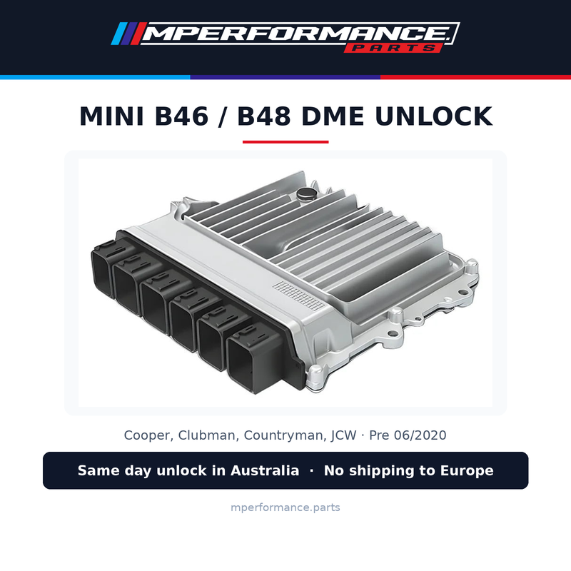 MINI DME Bench Unlock Service (Pre-06/2020) - B46 & B48 - Cooper, Clubman, Countryman, JCW. Same day unlock in Australia, no shipping to Europe.