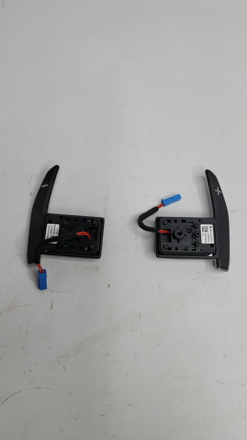 BMW F80 F82 F83 F87 M2 M3 M4 DCT steering wheel paddle shifters with harness, MPerformance.parts upgrade for sporty shifting.
