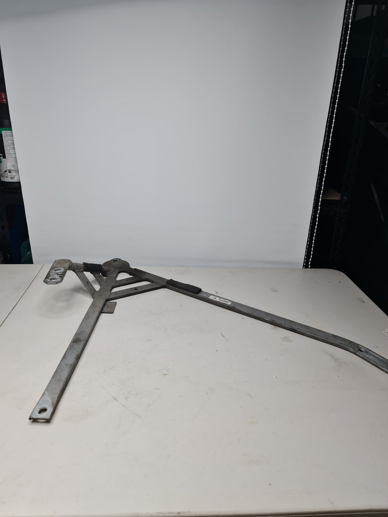 BMW F80 F82 M3 M4 rear right driver subframe brace by MPerformance.parts, showing the sturdy metal component for vehicle support.