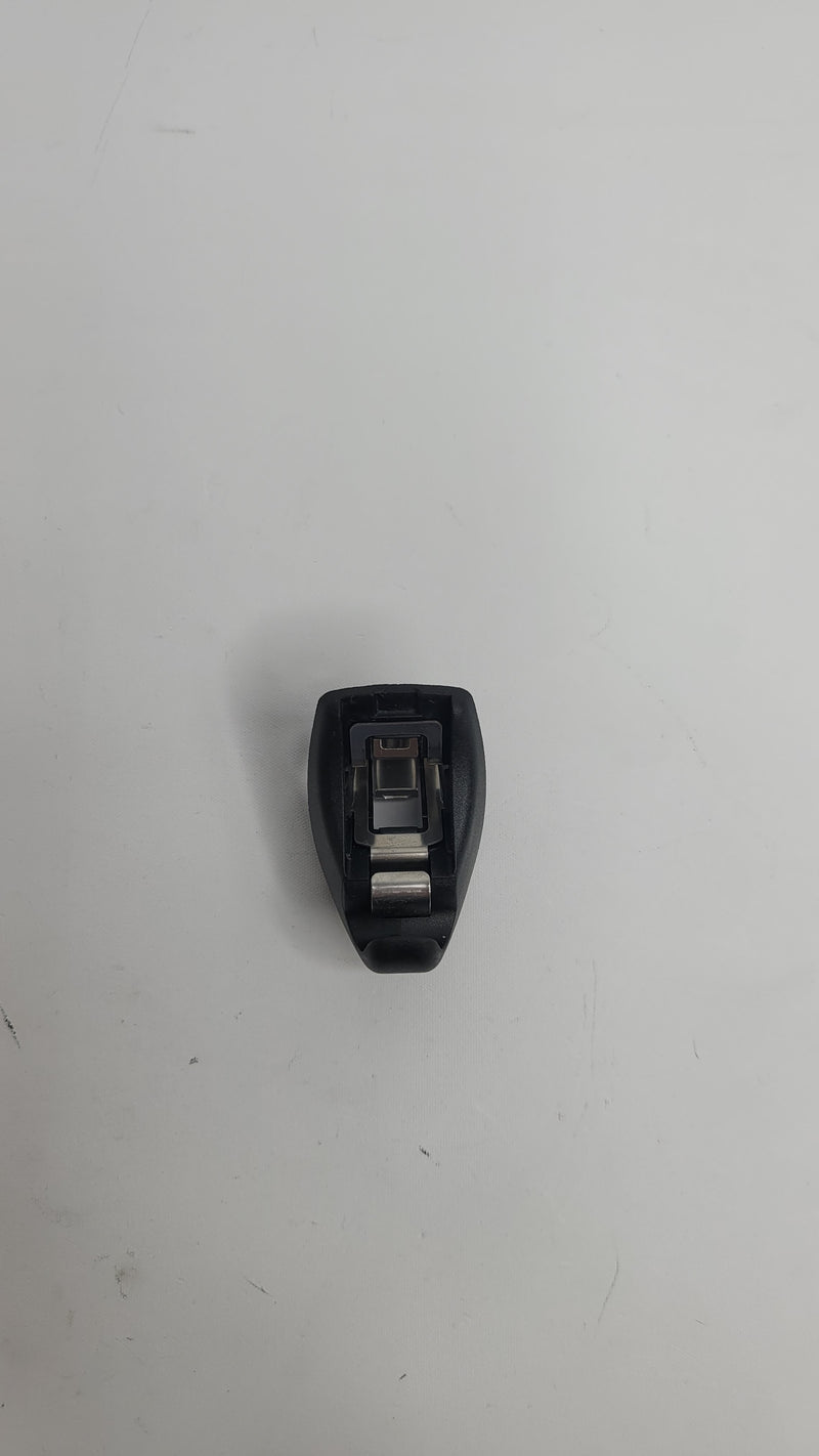 BMW F80 M3 sun visor bracket holder for front right or left, part number 7277251, in black with metal mounting points.
