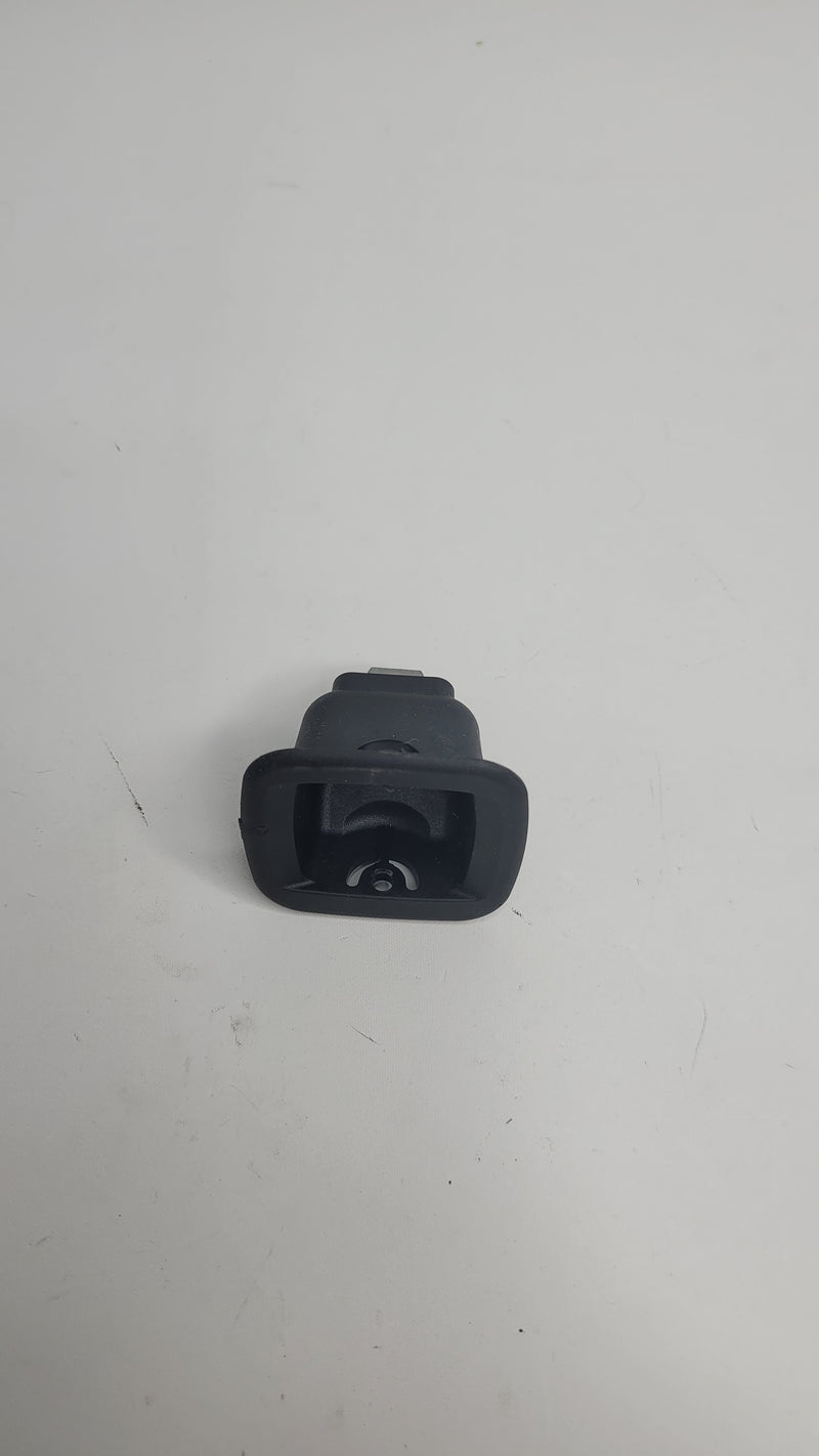 BMW F82 M4 black headliner coat hook from MPerformance.parts, shown attached to the vehicle's interior headliner.