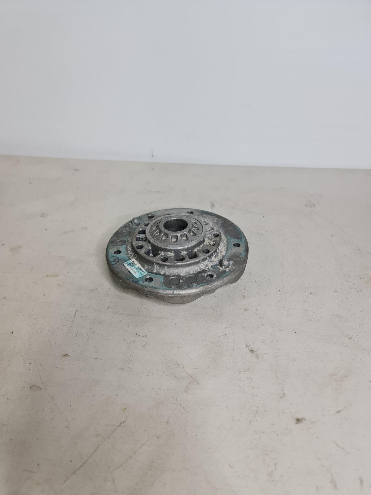 BMW M2C M3 M4 F80 F82 F83 F87 front shock support strut mount by MPerformance.parts, showing the metal mounting component.