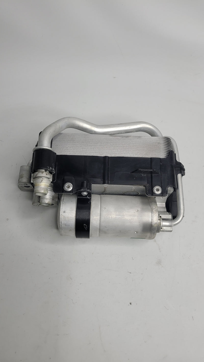 BMW M3 AC air conditioner expansion valve receiver dryer assembly by MPerformance.parts, showing the component and connections.