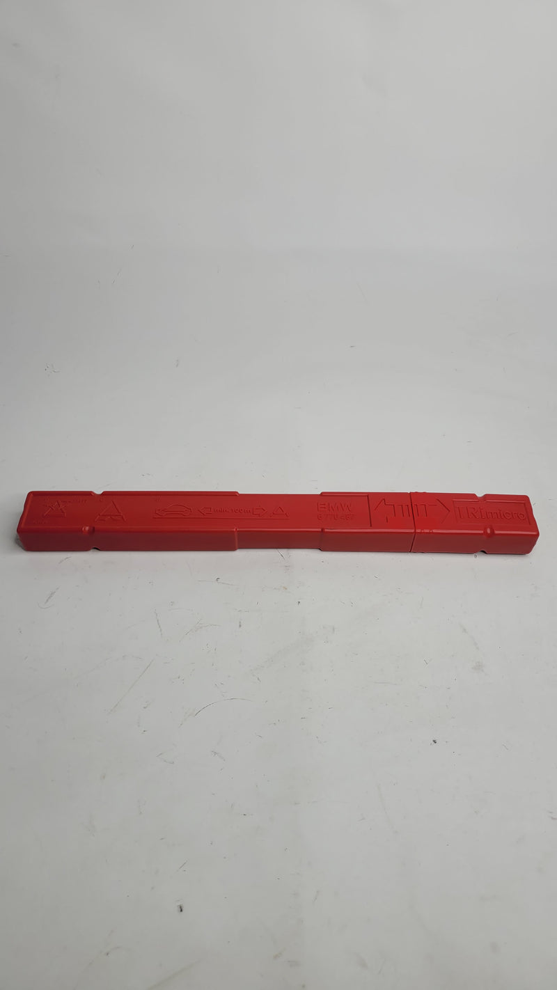 BMW M3 F80 emergency warning hazard triangle by MPerformance.parts, shown in its protective case on a neutral background.