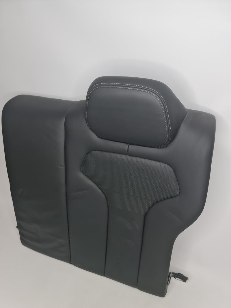 BMW M4 F82 OEM black leather rear seat assembly showing the luxurious rear passenger seats with detailed stitching and leather upholstery.