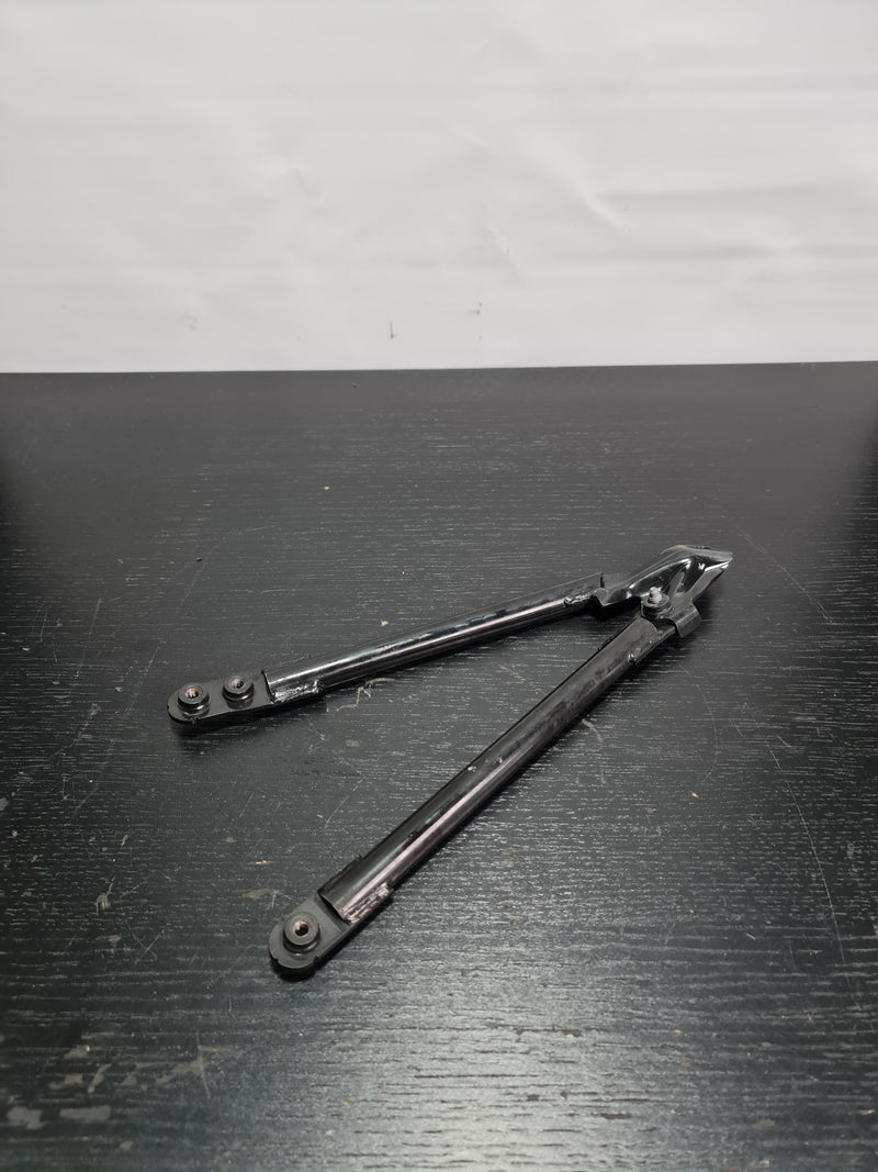 BMW F80 M3 and F82 M4 front right body strut tower brace bar from MPerformance.parts, showing the black metal component installed.