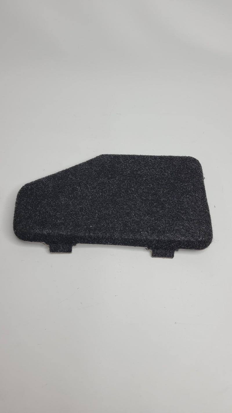 F80 M3 boot carpet piece from MPerformance.parts, showing close-up of textured black interior fabric in the trunk area.