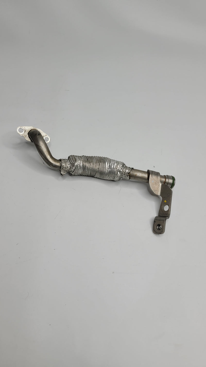 BMW M2C M3 M4 F80 F82 F83 3.0 S55 turbo oil drain hose pipe by MPerformance.parts, showing the black hose and fittings.