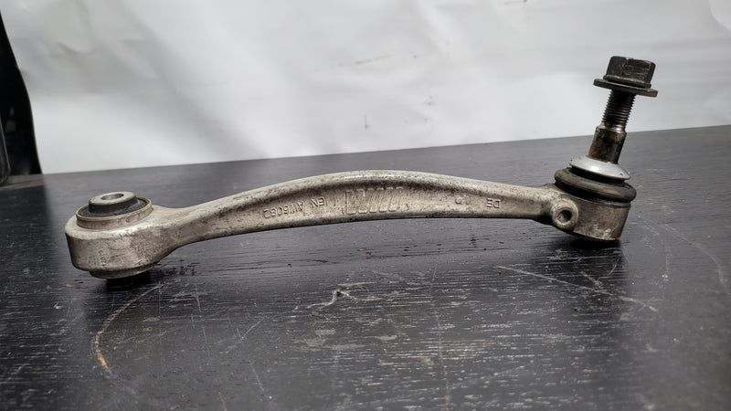 BMW M2 F87 Coupe rear suspension control arm made from AW6082 aluminum by MPerformance.parts, shown in the image.