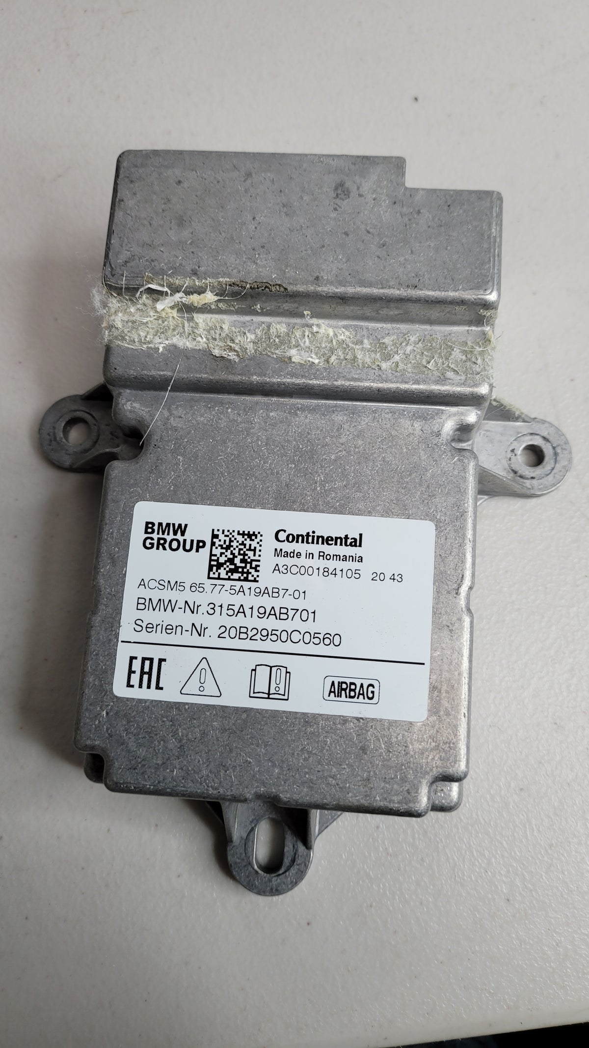 BMW M3 G80 Crash Impact Airbag Control Unit 5A19AB7 65775A19AB7 A3C00184105 ACSM5 - MPerformance.parts