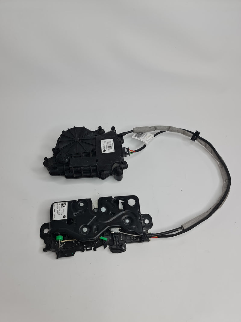 BMW M3 G80 rear trunk deck lid lock actuator with latch, replacement part by MPerformance.parts for secure trunk closure.