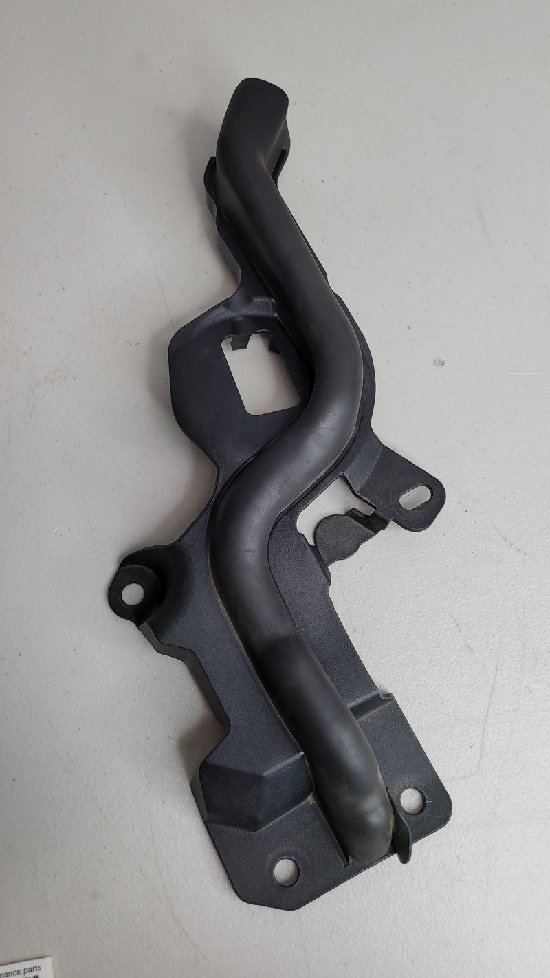 BMW M3 G80 left side engine compartment rubber gasket, part 8075015, shown in black rubber with detailed edge design.