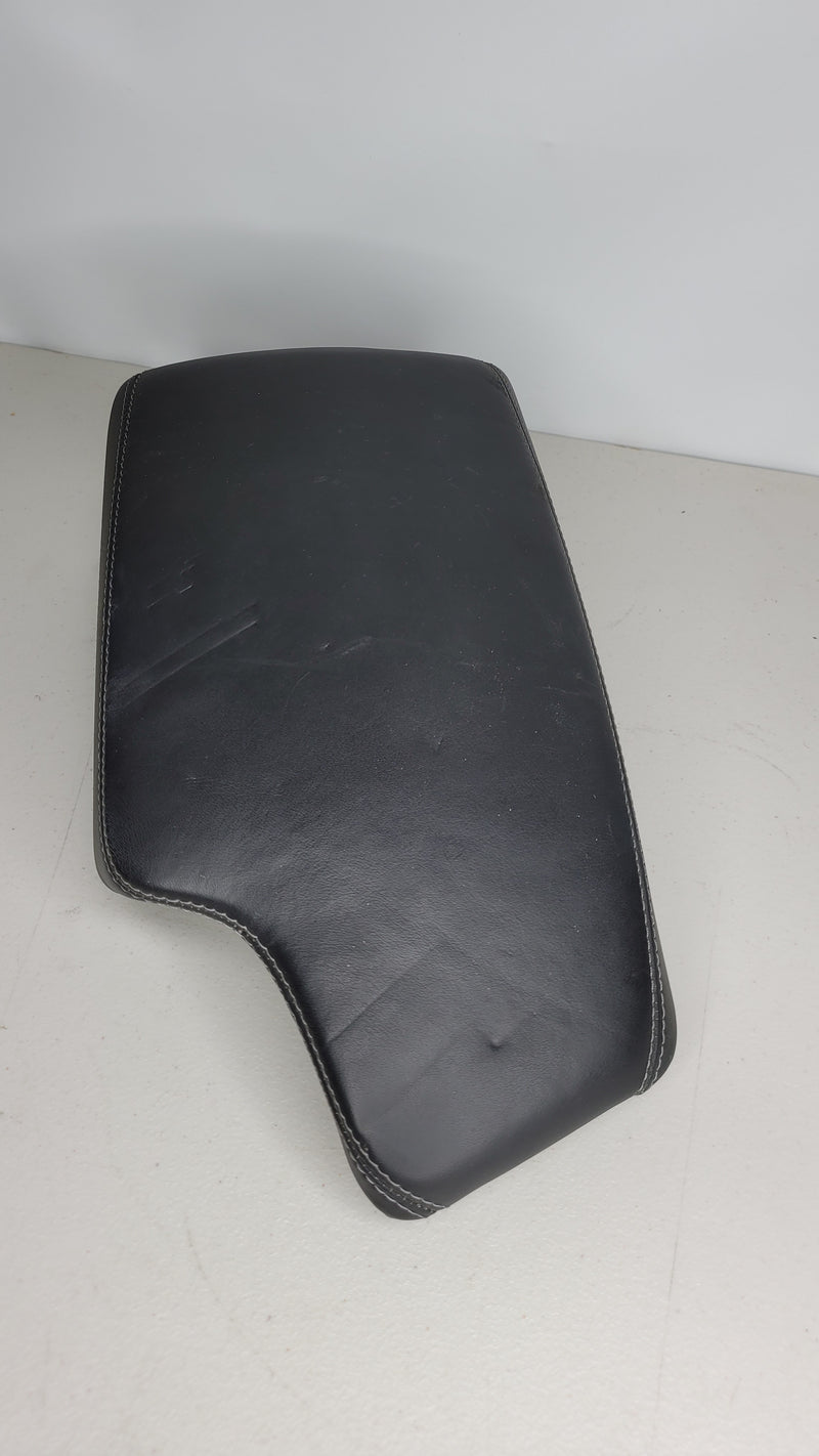 Black Merino leather center console armrest for BMW F80 F82 M3 M4, designed for F80/2 models by MPerformance.parts.