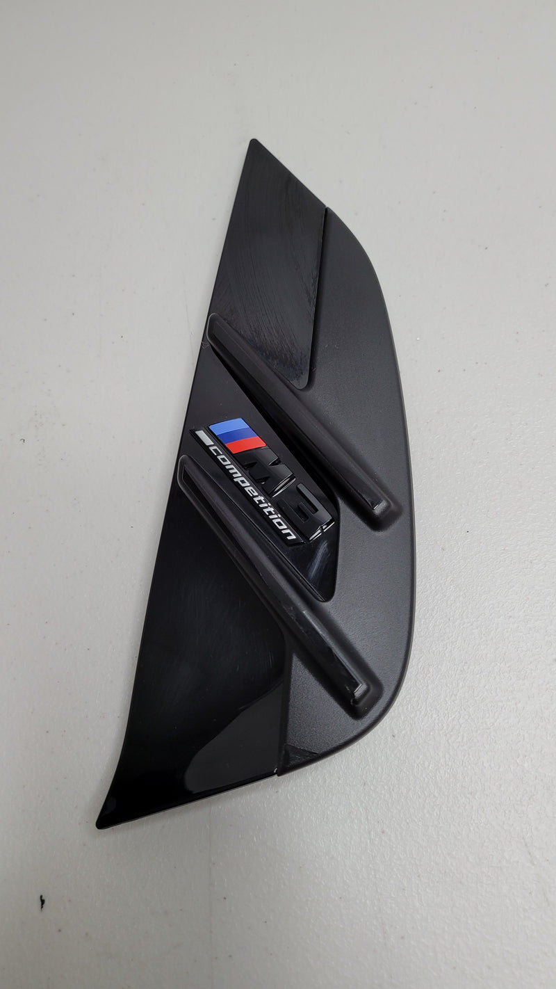 BMW M3 G80 Competition front right air breather trim by MPerformance.parts, showcasing the sleek exterior component with detailed design.