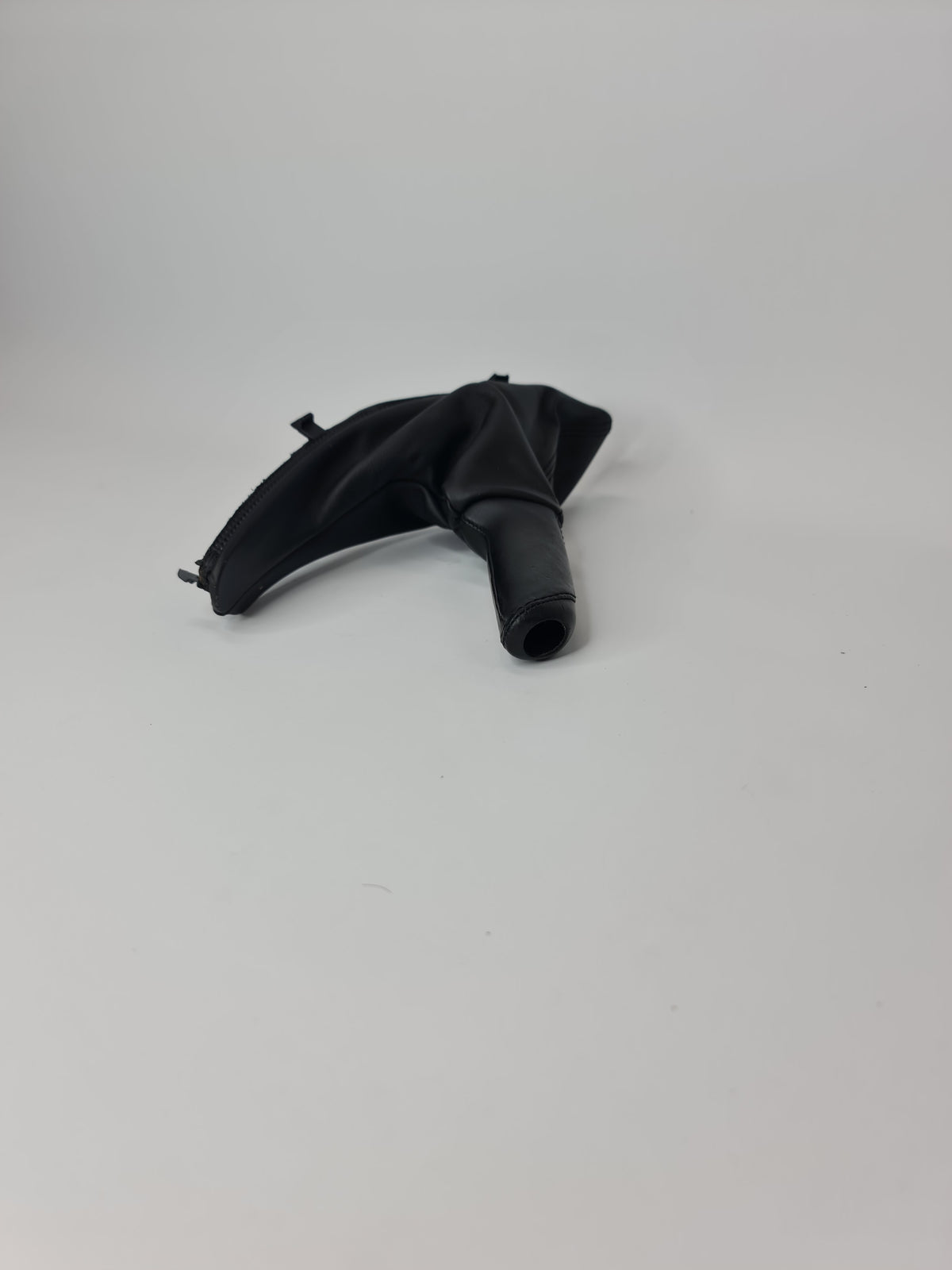 Leather handbrake lever cover for BMW 3 and 4 Series F30, F32, F80 M3 LCI by MPerformance.parts, shown on black interior.