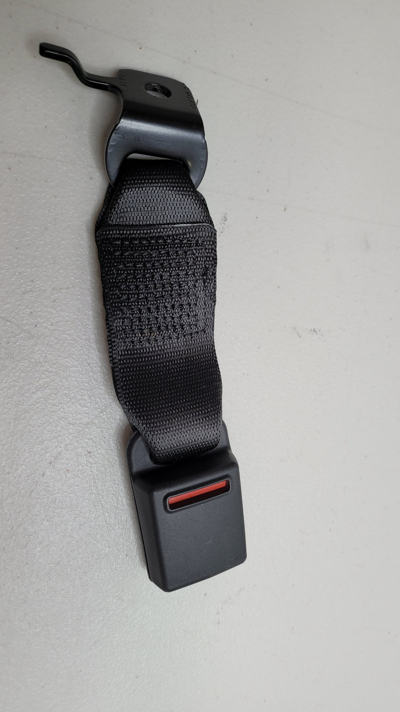 BMW G20 rear left seat belt buckle by MPerformance.parts, showing the black seat belt buckle with mounting clips and branding.