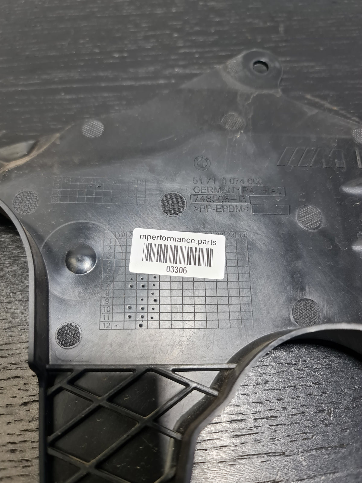 2022 - 2023 BMW M3 M4 Steering Gear Cover Shield Panel Left Side G80 G82 G83 51718074605 - MPerformance.parts